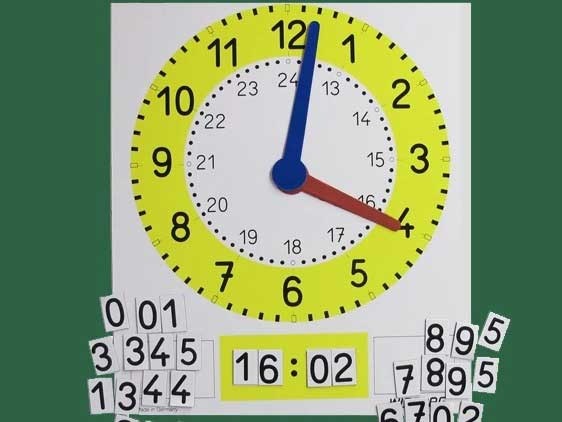 Lehr- und Lernmittel zum erlernen der Uhrzeit
