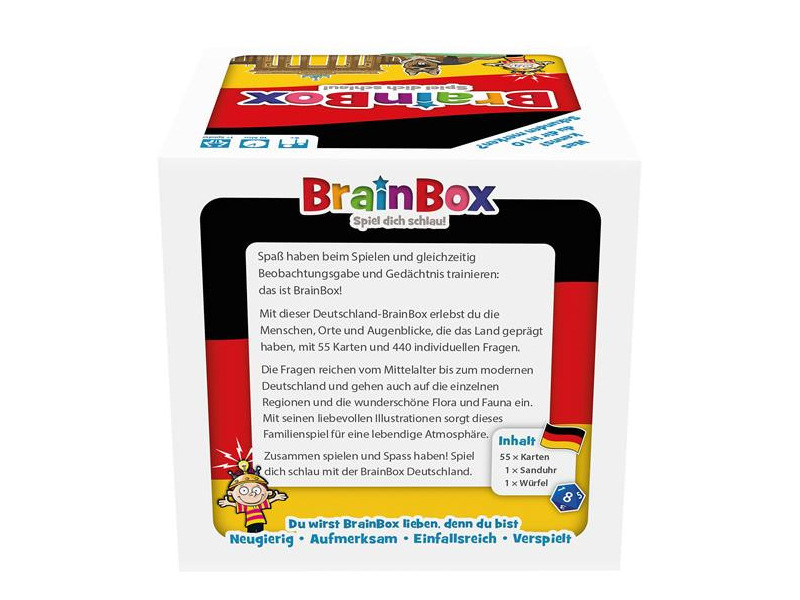 BrainBox - Deutschland – Gioco Da Tavolo Educativo In Tedesco – Per Bambini Da 8 Anni, 1+ Giocatori, 10 Minuti