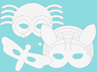 Blanko-Kindermasken Käfer & Co. (16 Stck.)