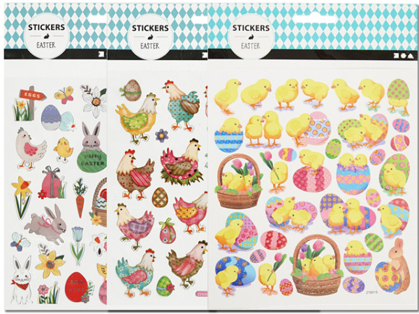 105 bunte Ostersticker