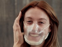 Transparente, wiederverwendbare Maske mit FFP2 Filter -...
