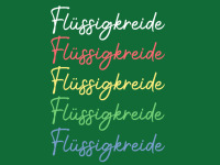 Flüssigkreide-Stift (nachfüllbar) 5er-Set (weiß,rot,grün,blau,gelb)