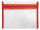 Abheftbare Reißverschlussmappe (klein, 22 x 16 cm) rot