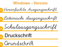 Schulschrift für die Grundschule (Windows-Version)
