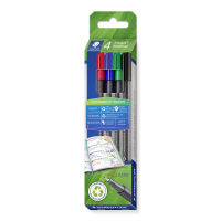 4 Fineliner triplus rPP, 0.3 mm, farbig