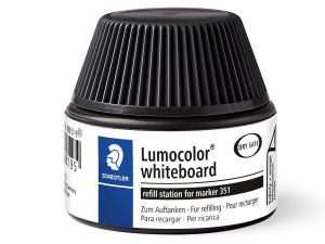 Nachfüllstation für Whiteboardmarker Lumocolor mit Keilspitze schwarz
