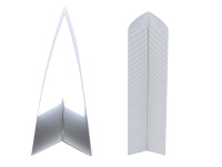 Klausur-Sichtblende (weiß, glatt)