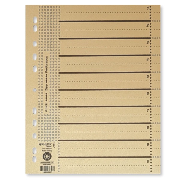 A4 Karton-Register/10 Trennblätter