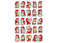 48 Sticker Adventskalenderzahlen - Weihnachtsmann